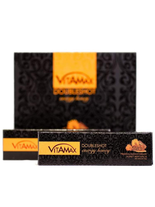 Miel Vitamax Doubleshot Énergie - 100% Bio - pour Homme - 10 sachets de 20 g