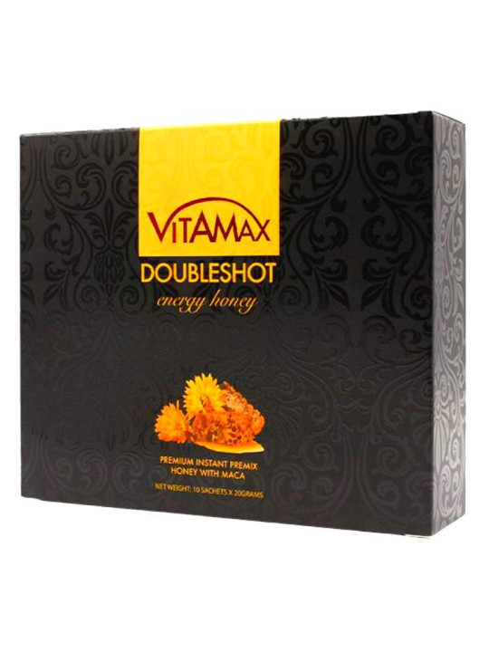 Miel Vitamax Doubleshot Énergie - 100% Bio - pour Homme - 10 sachets de 20 g
