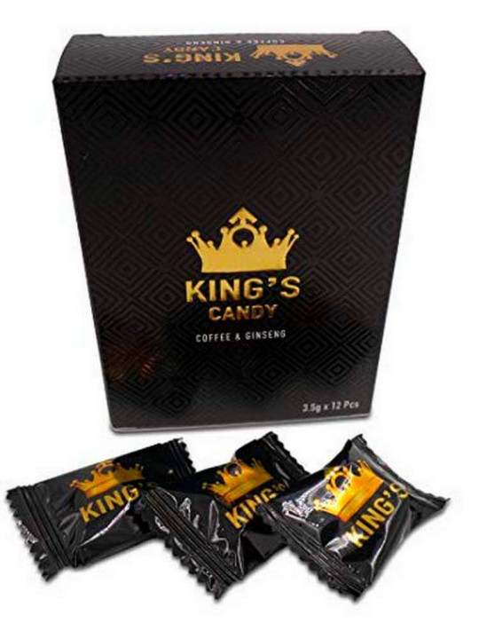 Bonbons King's Candy - DR's Secret - Aphrodisiaque Café & Ginseng pour  Homme - 12 sachets