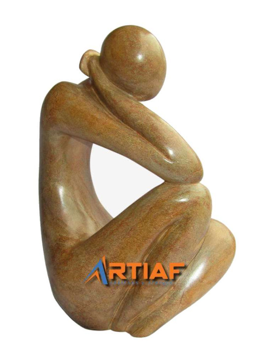 "The Thinker" - Decorative Stone Sculpture - Height: 80 cm -  - ARTIAF  LLC