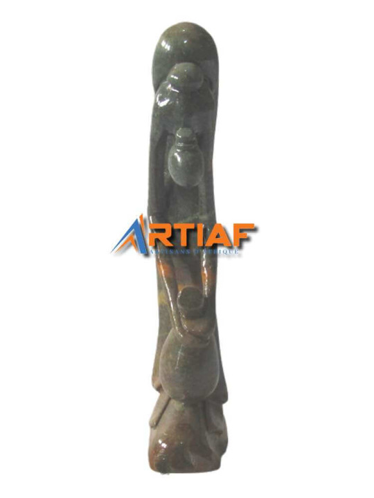 "La Ménagère"- Sculpture Décorative en Pierre - Hauteur : 32 cm -  - ARTIAF  LLC