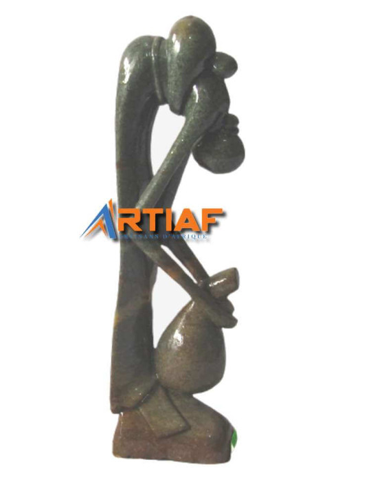 "La Ménagère"- Sculpture Décorative en Pierre - Hauteur : 32 cm -  - ARTIAF  LLC