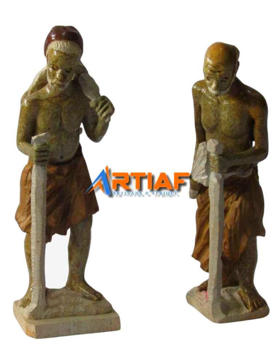 "Confessions matinales" - Sculpture en Pierre - Hauteur  13 cm -  - ARTIAF  LLC