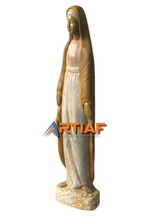 "La Sainte Vierge" - Sculpture Décorative en Pierre - Hauteur : 72 cm -  - ARTIAF  LLC