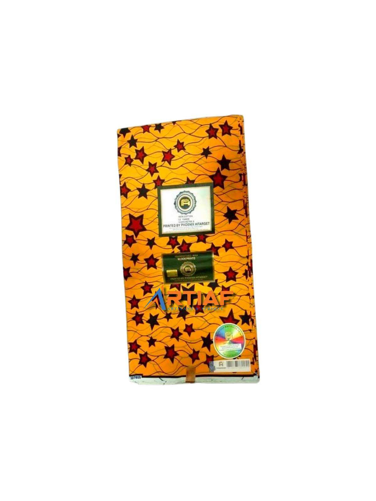 Hitarget Wax, Pagne Africain 100% Coton de 6 Yards