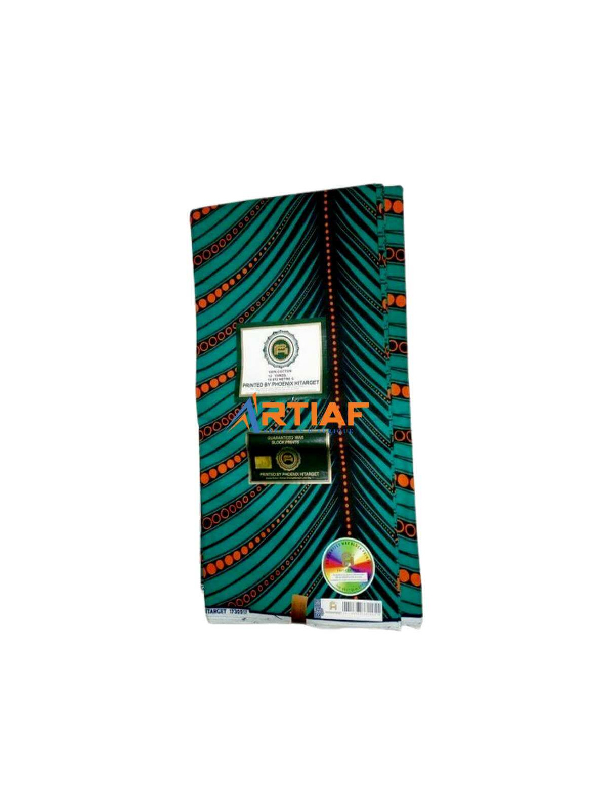 Pagne Wax Africain Hitarget 100% Coton, 6 Yards