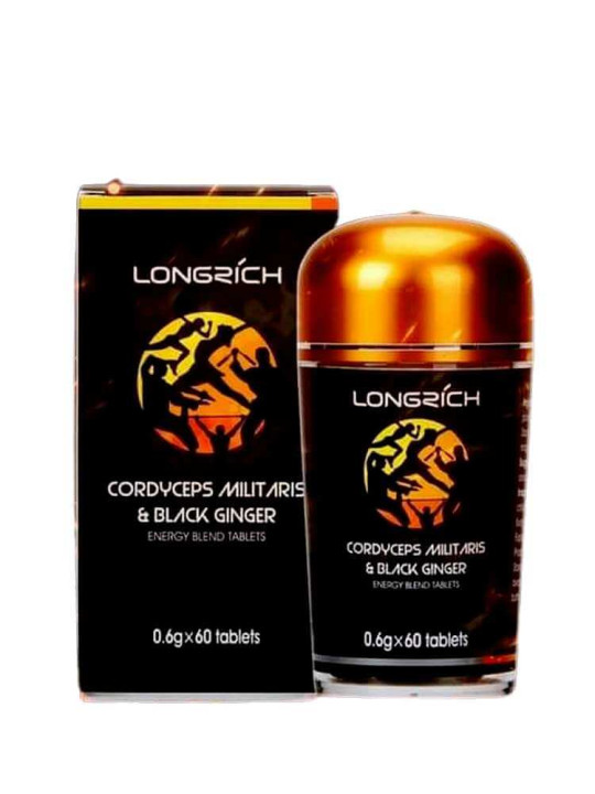Cordyceps Militaris & Black Ginger – Longrich – Énergie & Endurance Naturelle - 60 Gélules de 0.6 g - Vitalité - ARTIAF  LLC