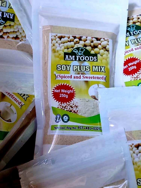 Soy Flour - AM Foods - With Spice and Sugar Extracts for Slimming Diet - 250g - Tips - ARTIAF  LLC