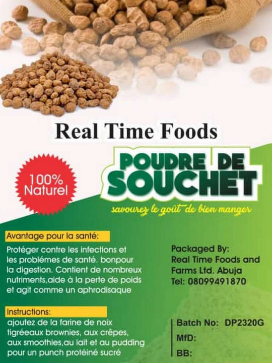 Tigernut Powder - Natural Food Supplement Against Overweight - 250g - Tips - ARTIAF  LLC