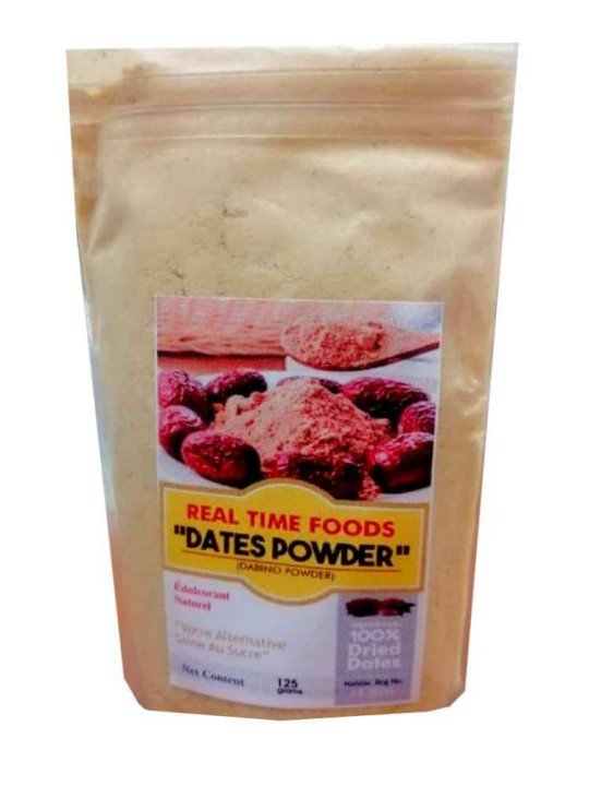Date Powder - Real Time Foods - Natural Sweetener To Sweeten Your Meals - 125g - Tips - ARTIAF  LLC