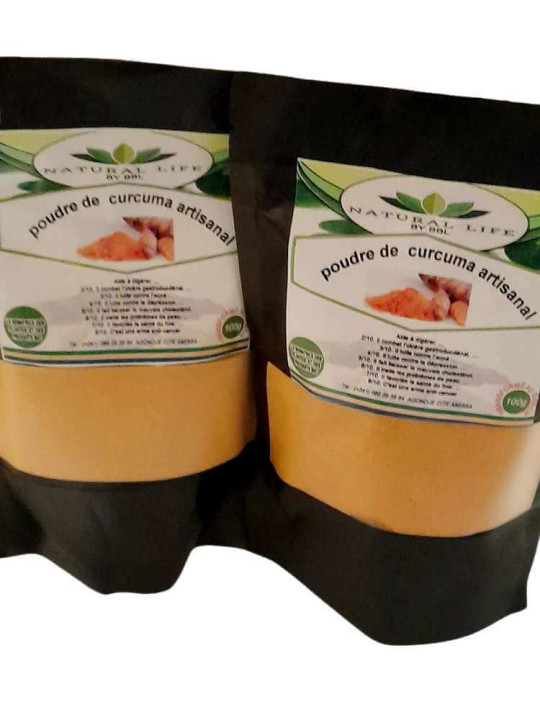 Poudre de Curcuma Artisanal - Natural Life - Superaliment Naturel aux Vertus Multiples  - 100 g - Astuces - ARTIAF  LLC