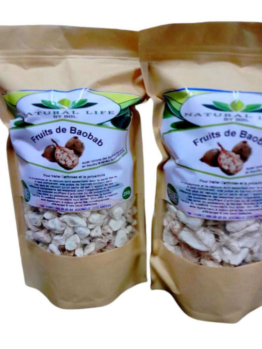 Baobab Fruits - Natural Life - Vegetable Seeds to Optimize Weight Management - 250 g - Tips - ARTIAF  LLC