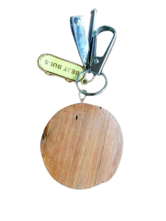 Porte-clés Artisanal en Bois - "Le masque Téké" - Hauteur : 4 cm -  - ARTIAF  LLC