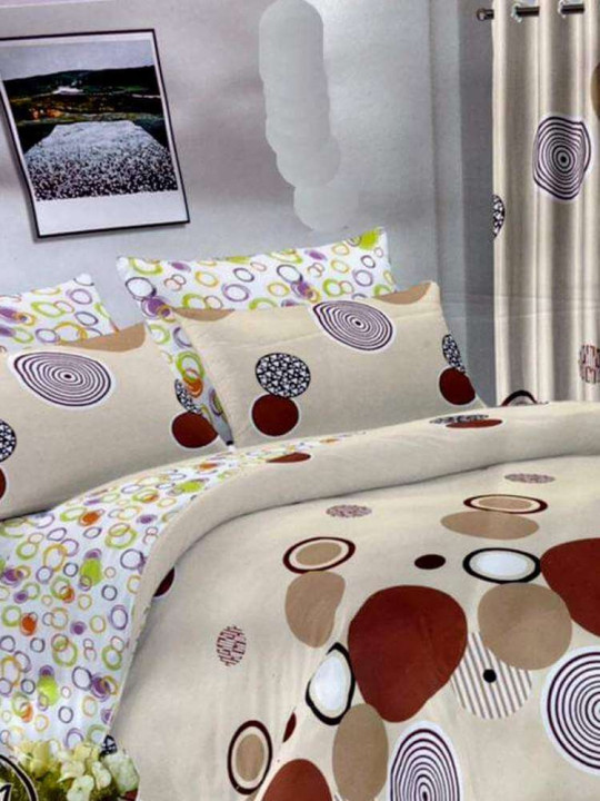 Draps Plats 3 Places 240 x 260 cm 100% Coton assortis Rideaux 150 x 240 cm -  - ARTIAF  LLC