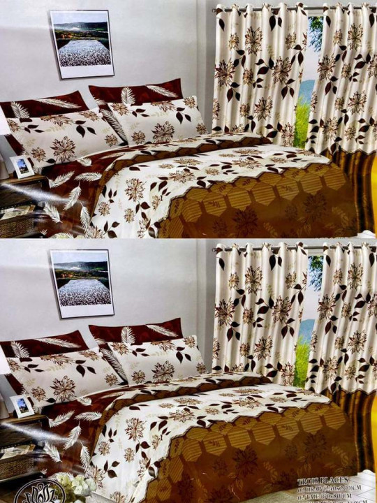 Draps Plats 3 Places 240 x 260 cm 100% Coton assortis Rideaux 150 x 240 cm -  - ARTIAF  LLC
