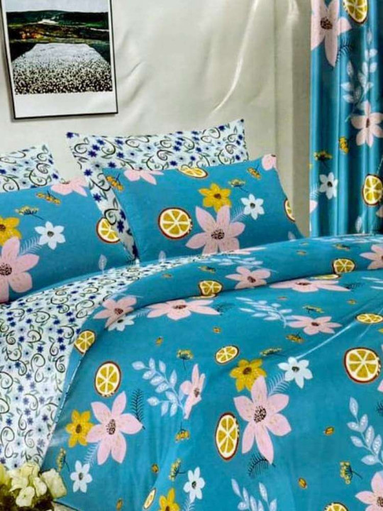 Draps Plats 3 Places 240 x 260 cm 100% Coton assortis Rideaux 150 x 240 cm -  - ARTIAF  LLC