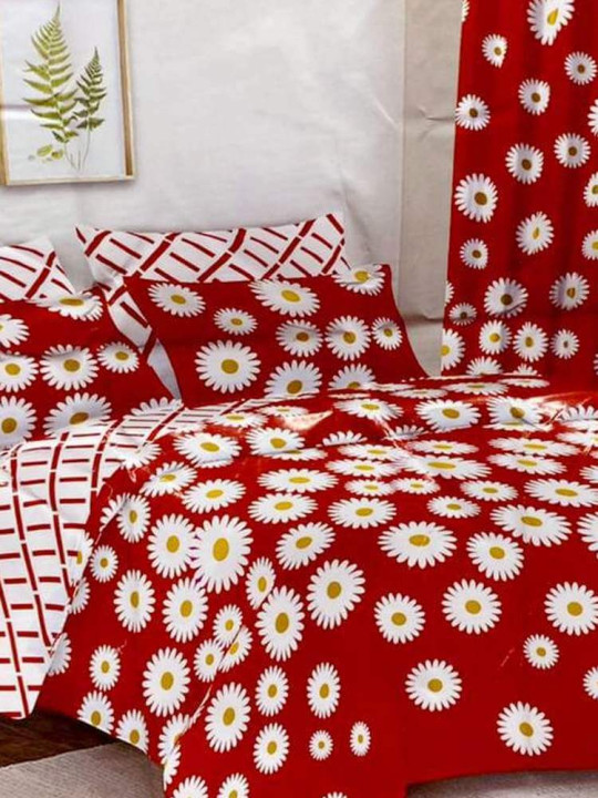 Draps Plats 3 Places 240 x 260 cm 100% Coton assortis Rideaux 150 x 240 cm -  - ARTIAF  LLC