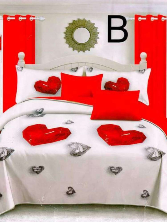 Draps Plats 3 Places 240 x 260 cm 100% Coton assortis Rideaux 150 x 240 cm -  - ARTIAF  LLC