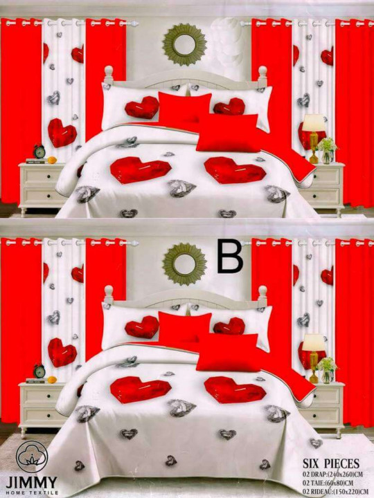 Draps Plats 3 Places 240 x 260 cm 100% Coton assortis Rideaux 150 x 240 cm -  - ARTIAF  LLC