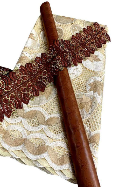 Bazin Riche - 100% Cotton - Bazin, Lace and Trim - Set Length 6 meters - Bazin - ARTIAF  LLC