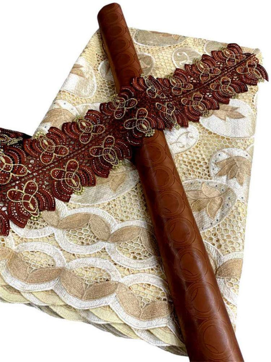 Bazin Riche - 100% Cotton - Bazin, Lace and Trim - Set Length 6 meters - Bazin - ARTIAF  LLC