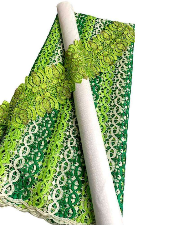 Bazin Riche - 100% Coton - Bazin, Dentelle et Garniture - Longueur de l'ensemble 6 mètres - Bazin - ARTIAF  LLC