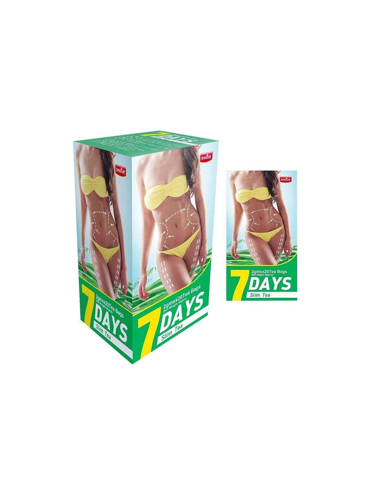 Thé Minceur "Seven Days", Infusion Détox Naturelle pour perte de poids