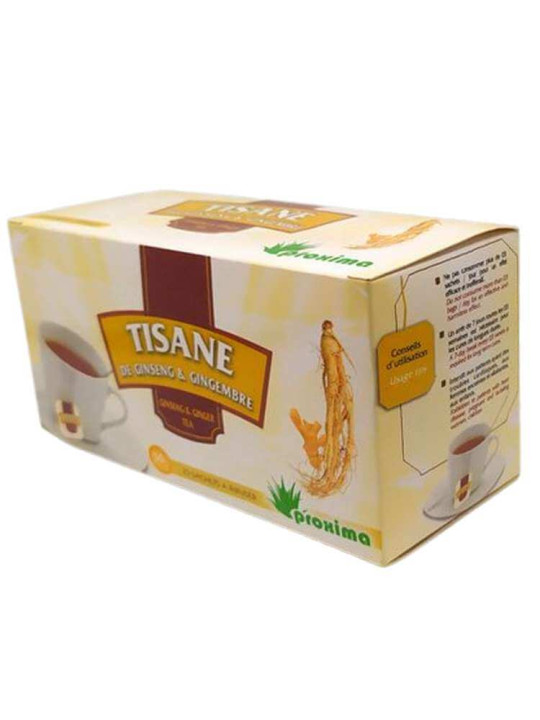 Tisane Gingembre & Ginseng - Proxima - Perte de Poids et Plein d'énergie - 25 Sachets de 4 g - Astuces - ARTIAF  LLC