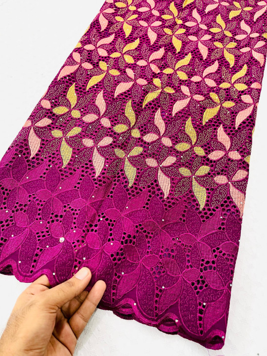 SWISS LACE Fabrics 100% Cotton Colors Red Burgundy Pattern Multiple Colors 5 YARD - African fabrics - ARTIAF  LLC