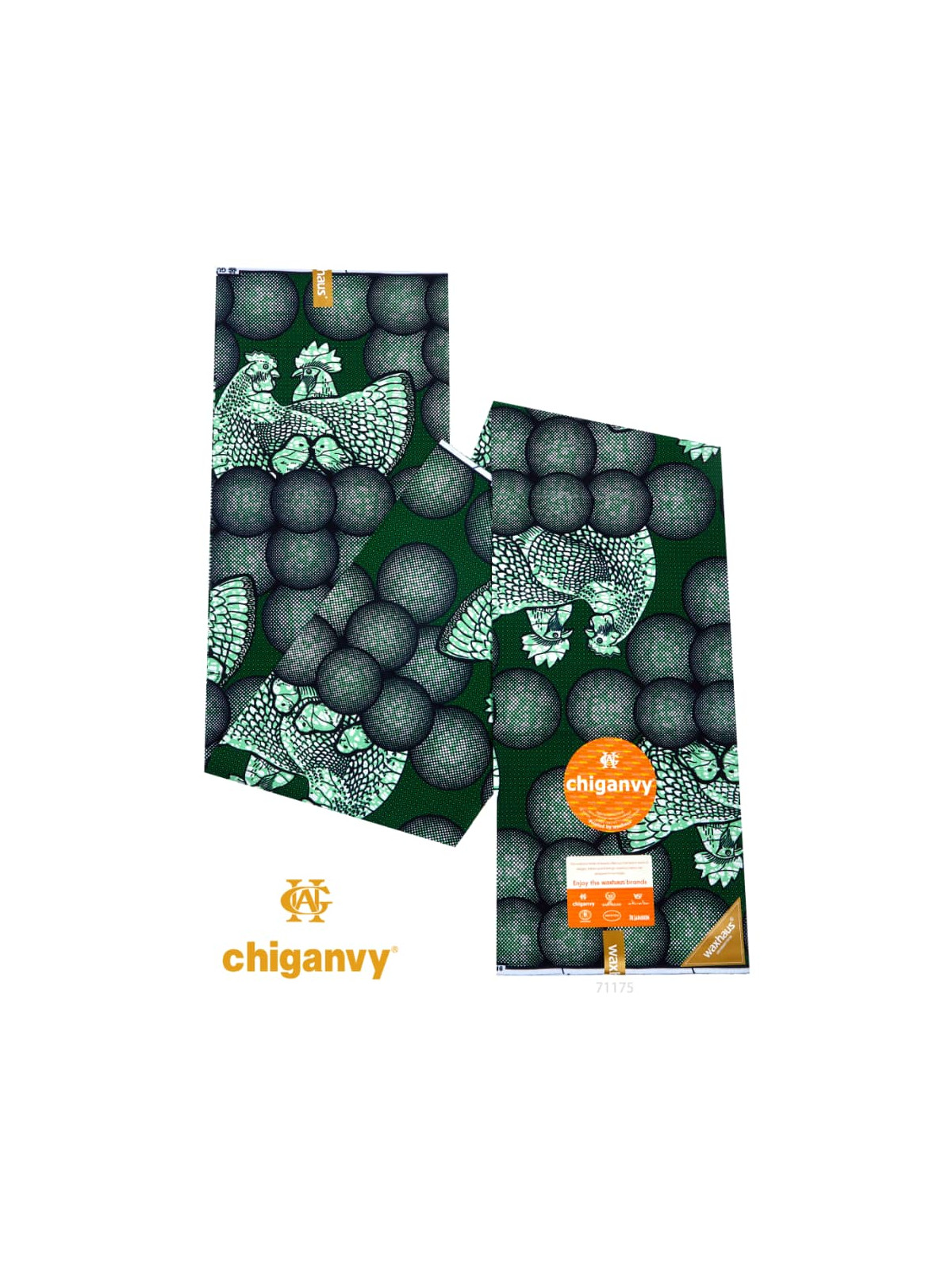 Pagne wax Chiganvy africain 100% coton premium – tissu wax 6 yards élégant