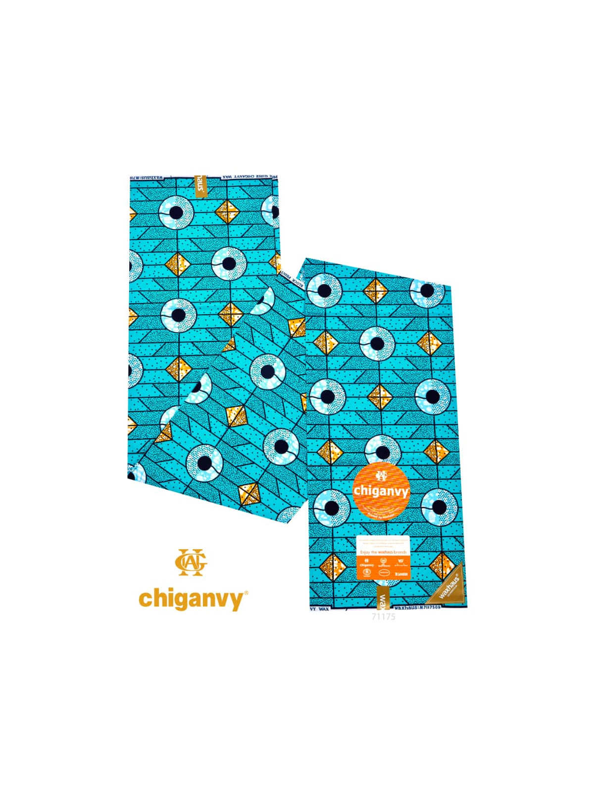 Tissu Chiganvy wax africain 100% coton – 6 yards – ARTIAF