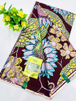 Pagne Vlisco Gold Wax Hollandais – tissu africain de luxe 100% coton