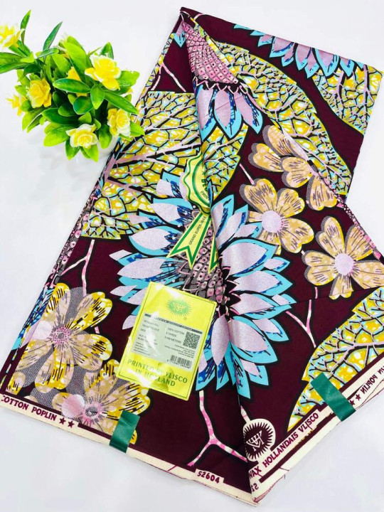 Pagne Wax Vlisco - Vlisco - Super Vlisco Gold Wax Hollandais - 6 Yards - Vlisco - ARTIAF  LLC