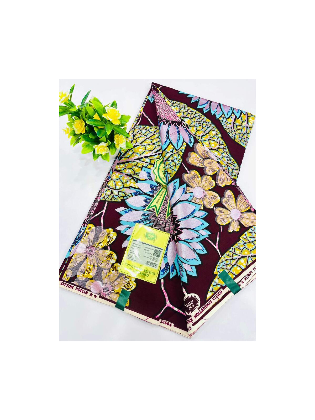 Pagne Vlisco Gold Wax Hollandais – tissu africain de luxe 100% coton