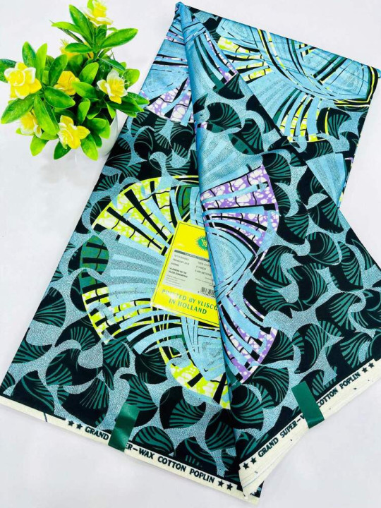 Vlisco Wax Loincloth - Vlisco - Super Vlisco Gold Wax Dutch - 6 Yards - Vlisco - ARTIAF  LLC