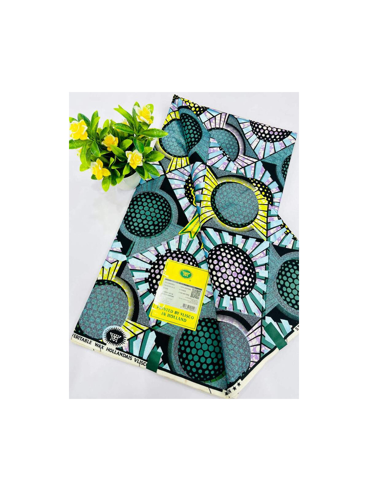 Pagne Vlisco Gold Wax Hollandais – tissu africain de luxe 100% coton