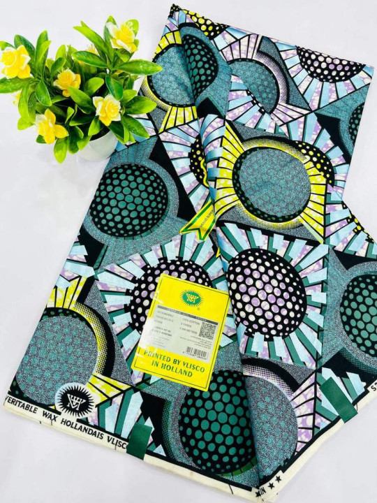 Pagne Wax Vlisco - Vlisco - Super Vlisco Gold Wax Hollandais 100% Coton - 6 Yards - Vlisco - ARTIAF  LLC