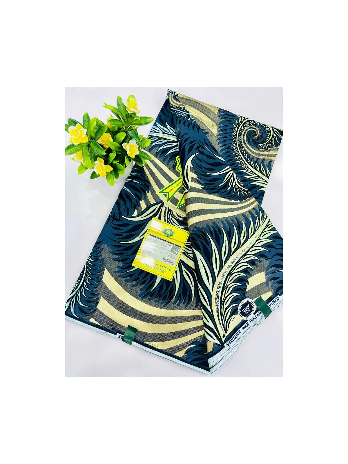 Pagne Vlisco Gold Wax Hollandais – tissu africain de luxe 100% coton