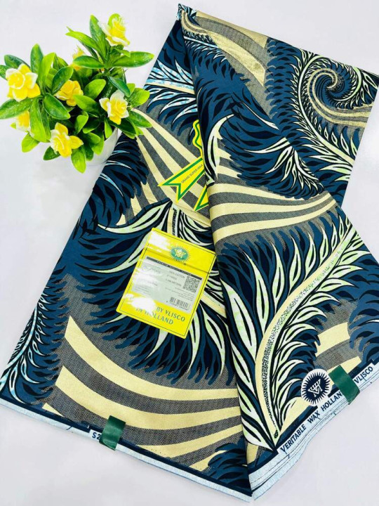 Vlisco Wax Loincloth - Vlisco - Super Vlisco Gold Wax Hollandais 100% Cotton - 6 Yards - Vlisco - ARTIAF  LLC