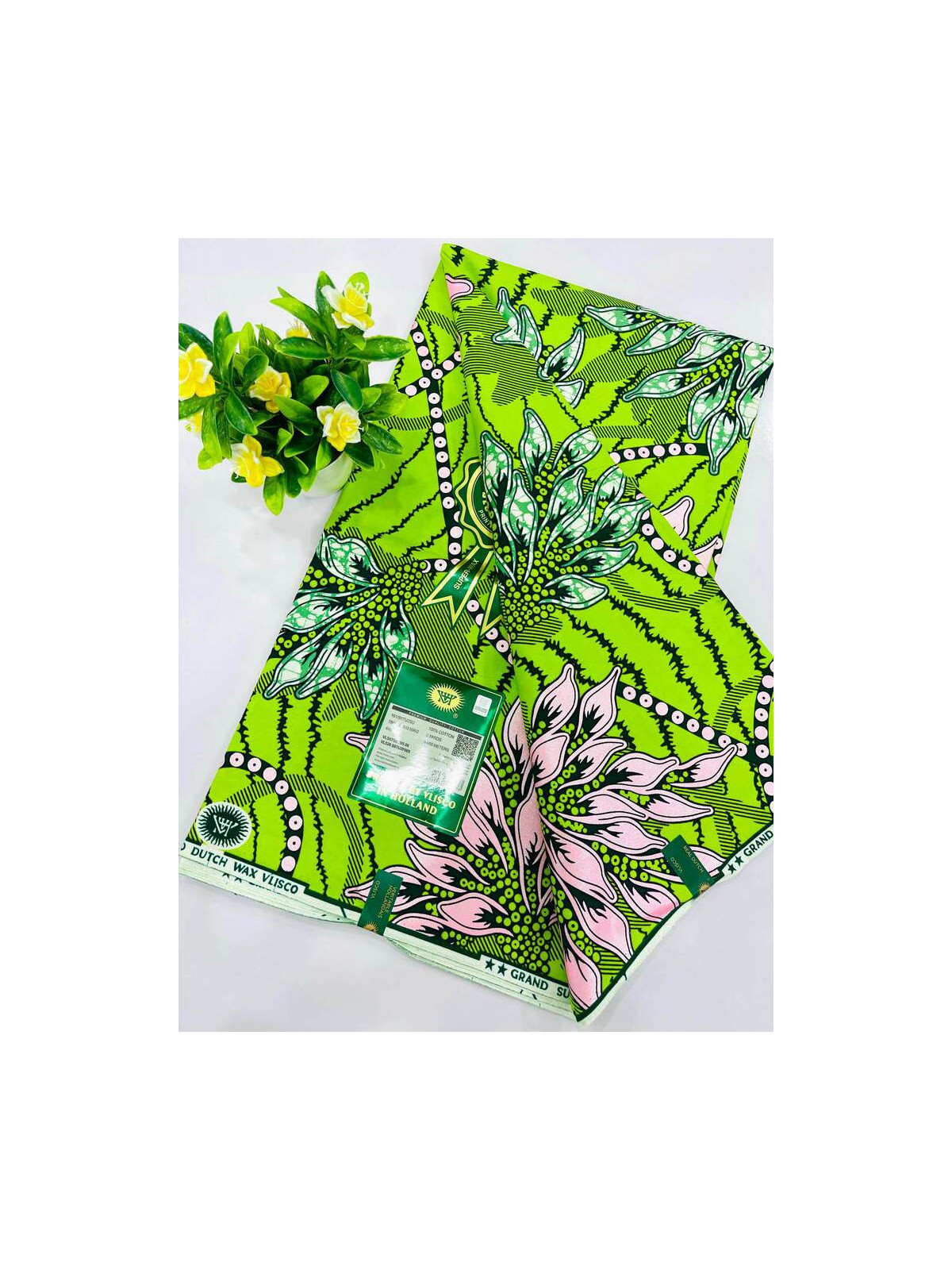 Pagne Vlisco Gold Wax Hollandais – tissu africain de luxe 100% coton