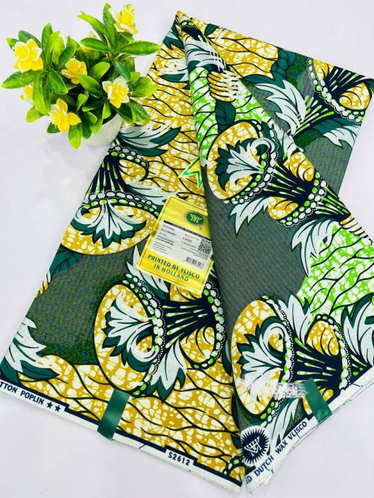 Pagne Wax Vlisco - Vlisco - Super Vlisco Gold Wax Hollandais 100% Coton - 6 Yards - Vlisco - ARTIAF  LLC