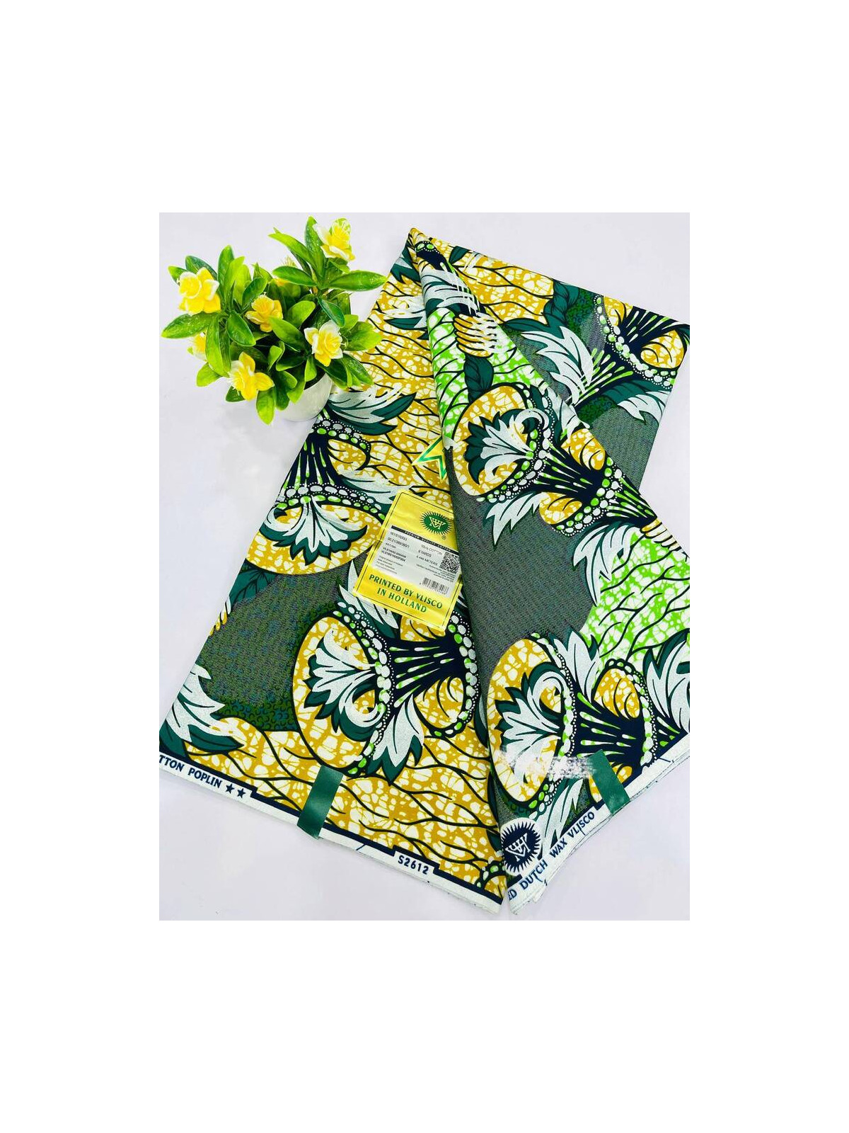 Pagne Vlisco Gold Wax Hollandais – tissu africain de luxe 100% coton
