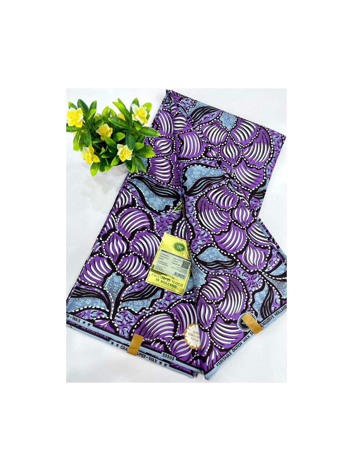 Pagne Vlisco Gold Wax Hollandais – tissu africain de luxe 100% coton