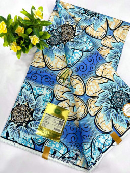 Pagne Vlisco Gold Wax Hollandais – tissu africain de luxe 100% coton