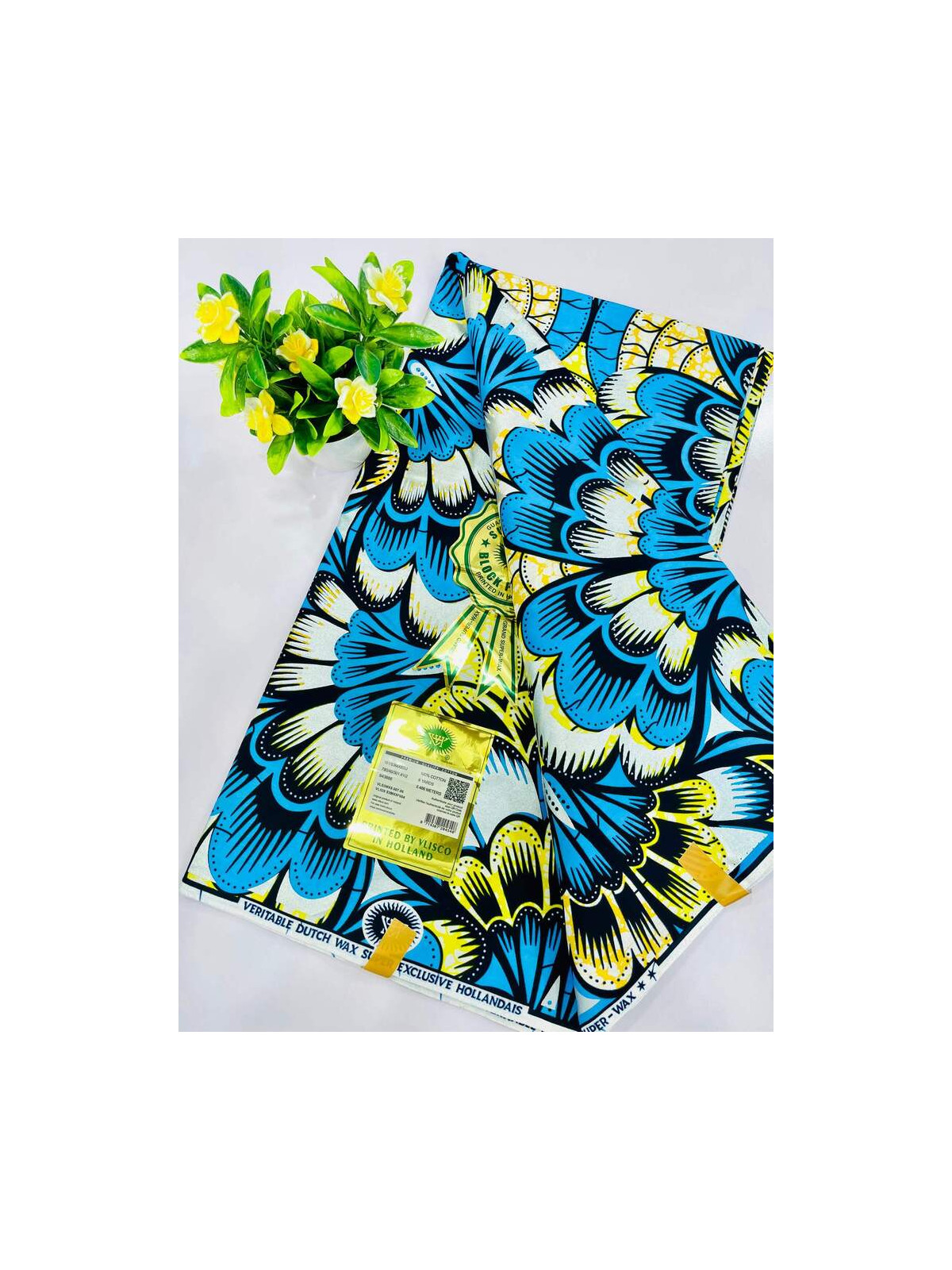 Pagne Vlisco Gold Wax Hollandais – tissu africain de luxe 100% coton