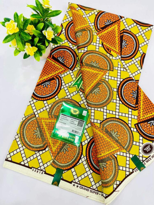 Pagne Wax Vlisco - Vlisco - Super Vlisco Gold Wax Hollandais 100% Coton - 6 Yards - Vlisco - ARTIAF  LLC