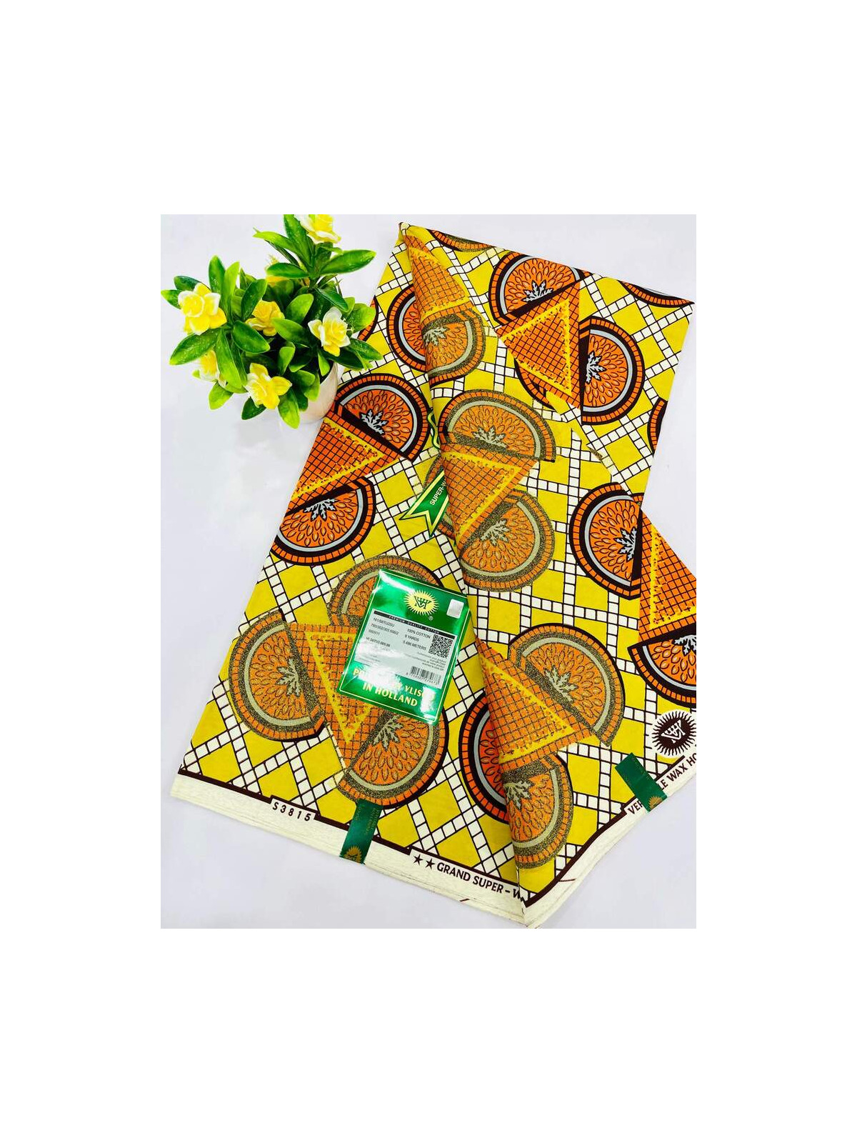 Pagne Vlisco Gold Wax Hollandais – tissu africain de luxe 100% coton