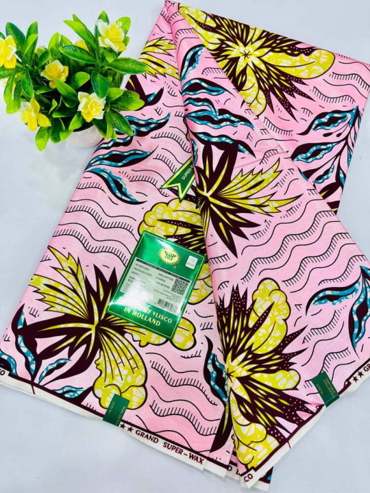 Pagne Wax Vlisco - Vlisco - Super Vlisco Gold Wax Hollandais 100% Coton - 6 Yards - Vlisco - ARTIAF  LLC