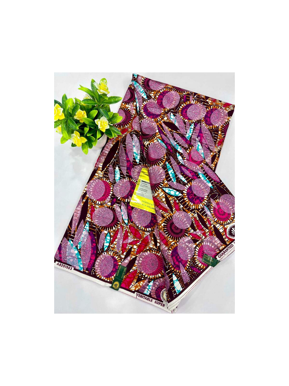 Pagne Vlisco Gold Wax Hollandais – tissu africain de luxe 100% coton