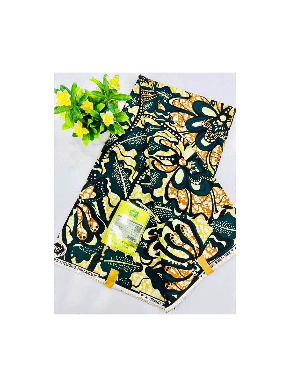 Pagne Vlisco Gold Wax Hollandais – tissu africain de luxe 100% coton